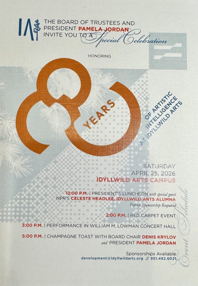 Idyllwild Arts Foundation 80th Anniversary